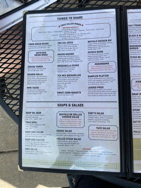 the trax northside grill menu Tastes Of The Illinois Valley and Day Trip Eats